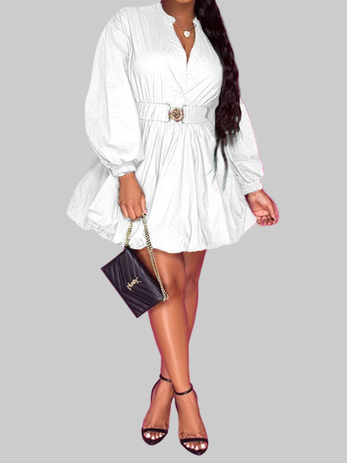 Balloon Sleeves - Chic Dress | Bold Style for Every Occasion - Jsandiclothing.com