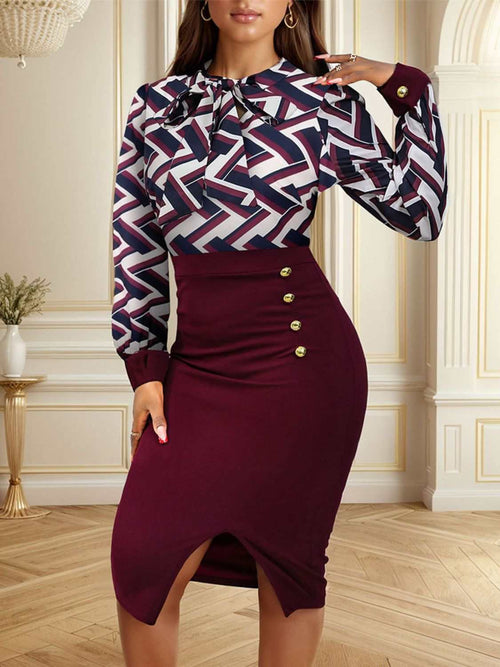  Long sleeve midi dress