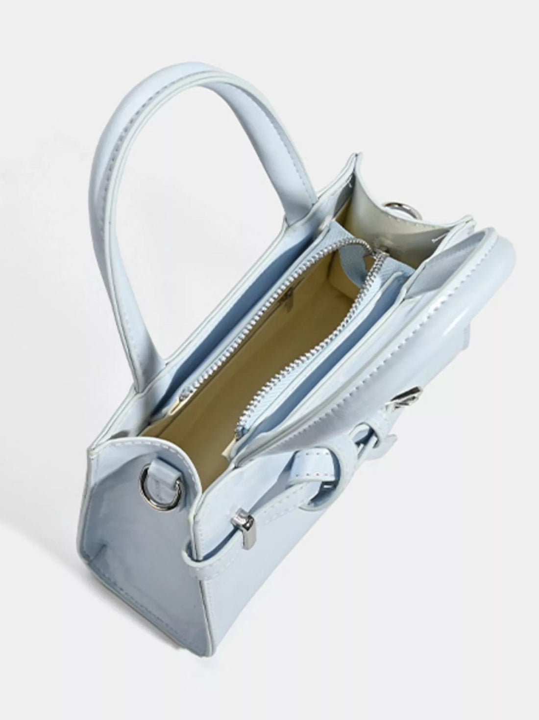 Buckle Decor Top Handle Handbag - Jsandiclothing.com