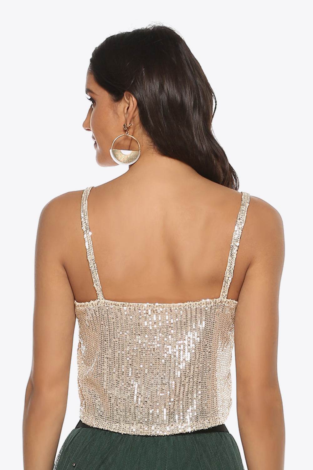 Cami Top - Sparkling Sequin Crop | Party - Ready & Night - Out Glam - Jsandiclothing.com
