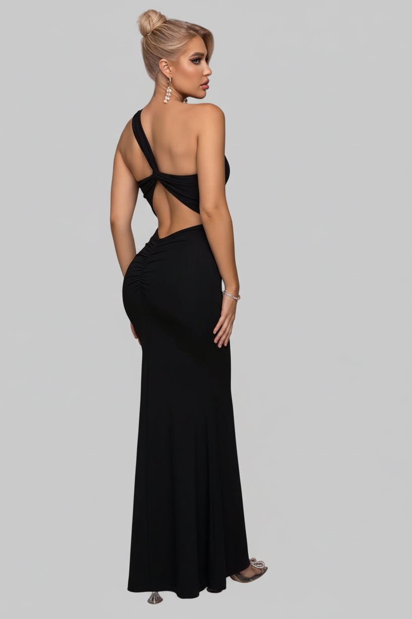 Cutout One - Shoulder Maxi Dress - Jsandiclothing.com