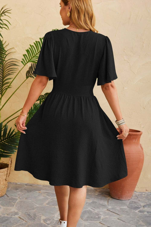  Short sleeve midi dress