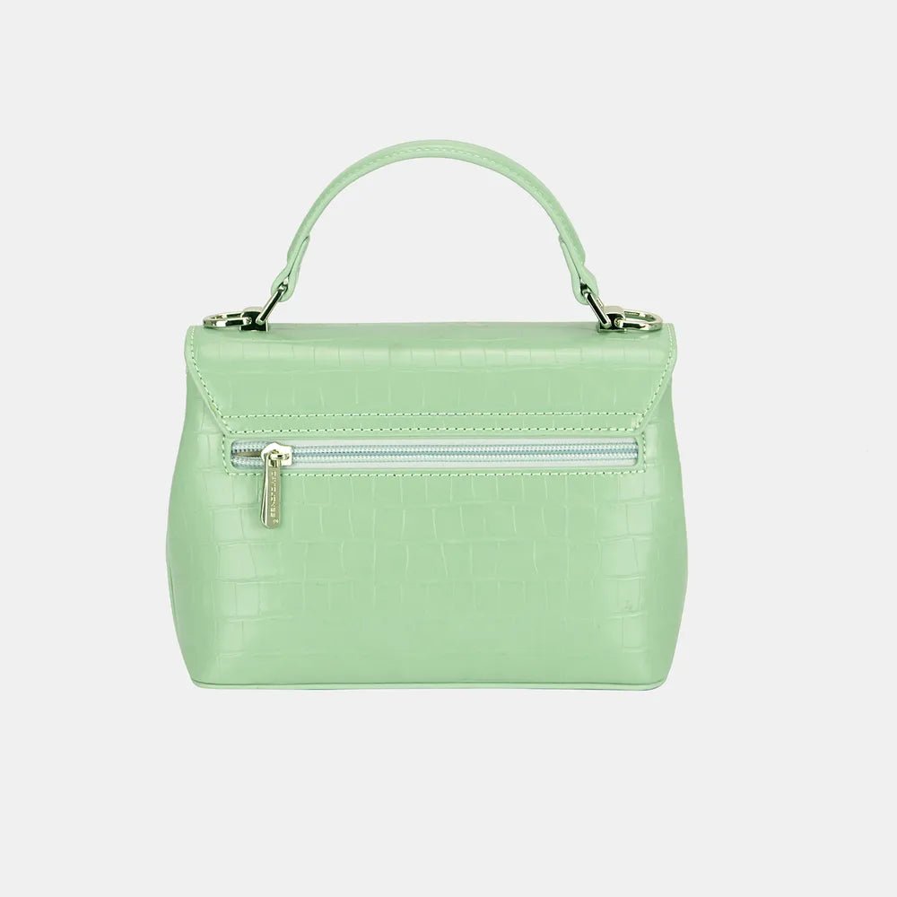 David Jones Texture PU Leather Handbag - Jsandiclothing.com