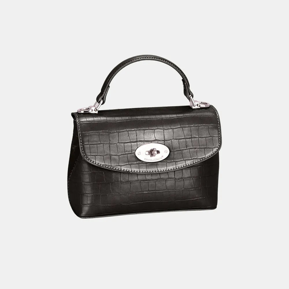 David Jones Texture PU Leather Handbag - Jsandiclothing.com