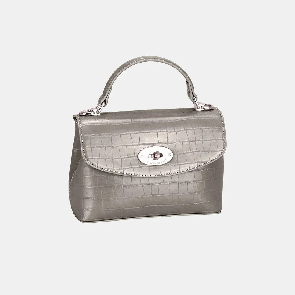 David Jones Texture PU Leather Handbag - Jsandiclothing.com
