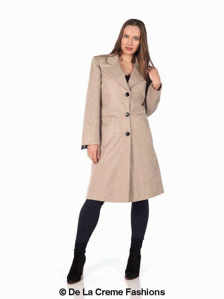 Women's Mohair Blend Longline Winter Coat