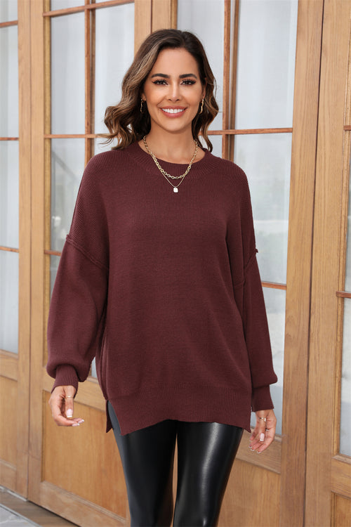 Long sleeve sweater round neck