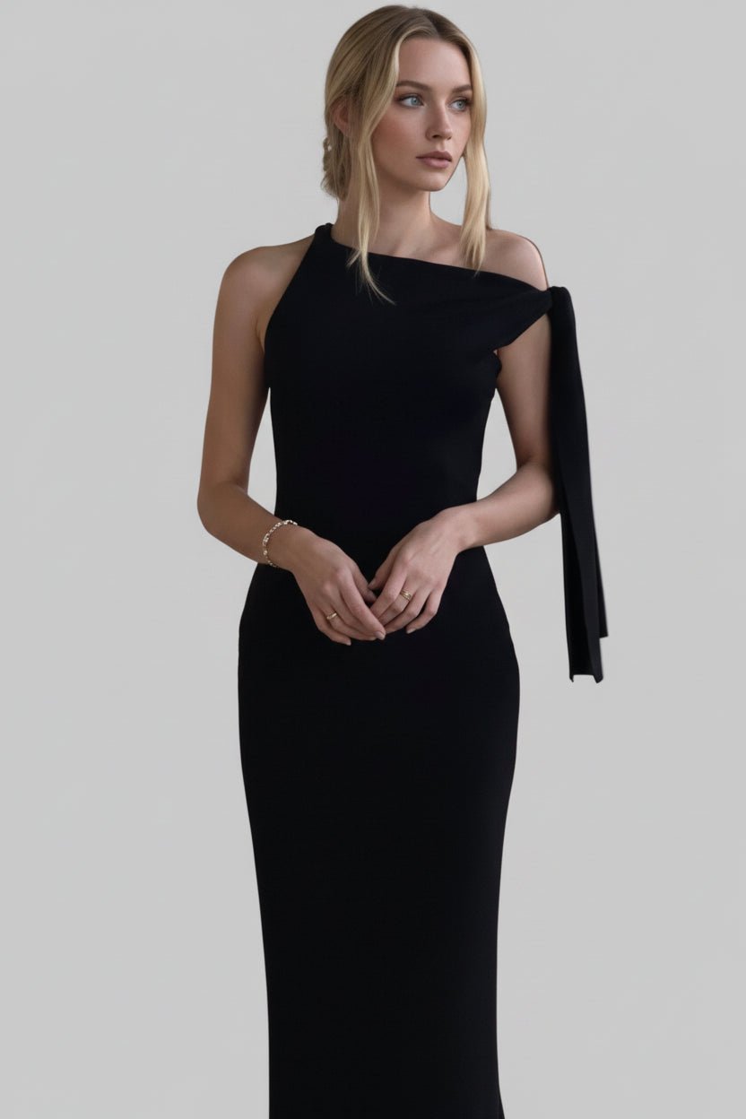 Elegant Sleeveless Tie - Shoulder Maxi Dress - JSandiclothing - Jsandiclothing.com