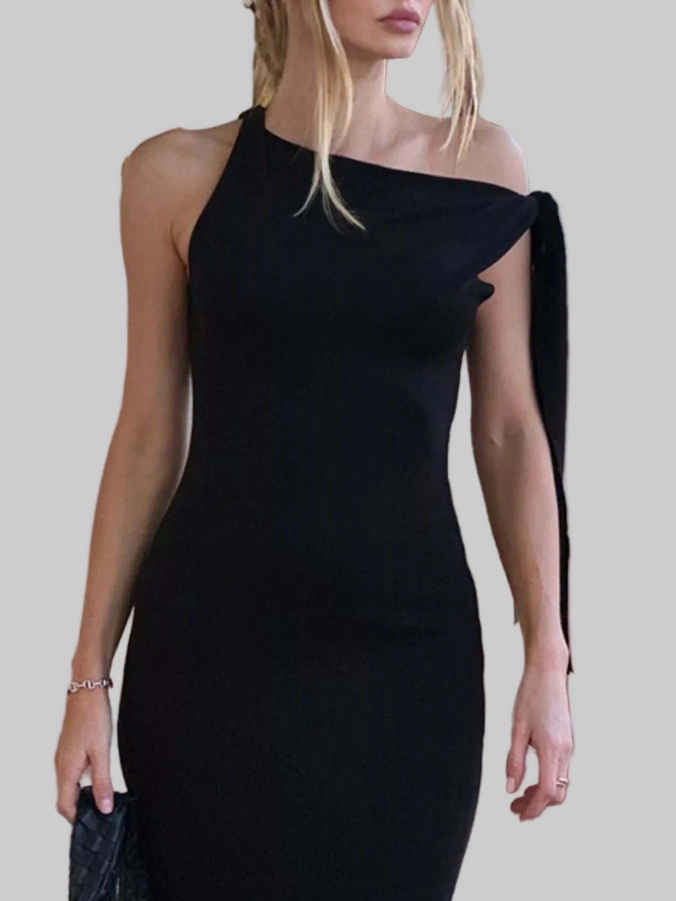 Elegant Sleeveless Tie - Shoulder Maxi Dress - JSandiclothing - Jsandiclothing.com