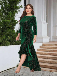 Plus Size Ruffle hem Dress