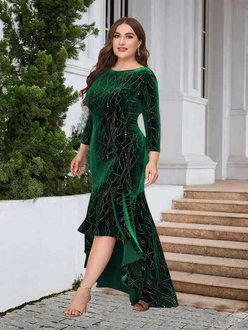 Plus Size Ruffle hem Dress
