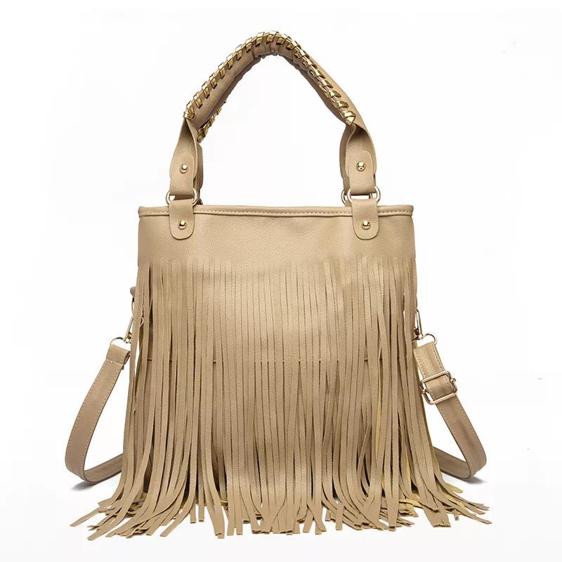 Fringe PU Leather Handbag - Boho Chic Crossbody | JSandi - Jsandiclothing.com