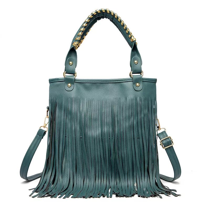 Fringe PU Leather Handbag - Boho Chic Crossbody | JSandi - Jsandiclothing.com