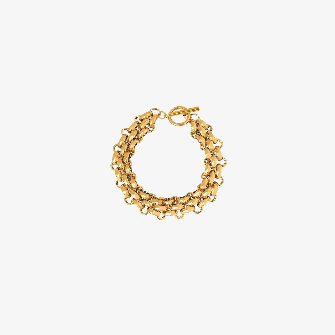 Gold Bracelet Plated |Toggle Clasp - Stylish & Timeless| JSandiclothing - Jsandiclothing.com