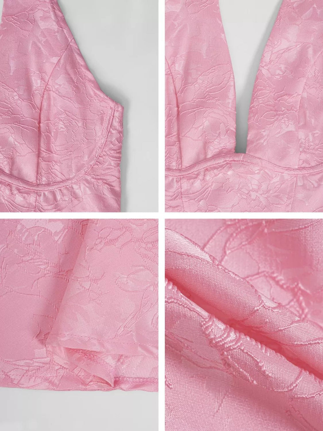 Halter Neck Midi Dress with Pockets - Jsandiclothing.com