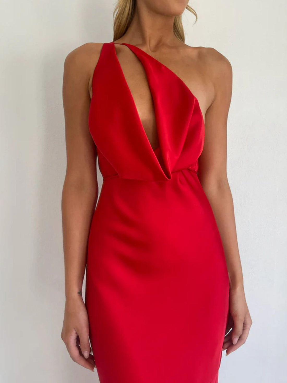 Halter Neck Satin Maxi Dress - Jsandiclothing.com