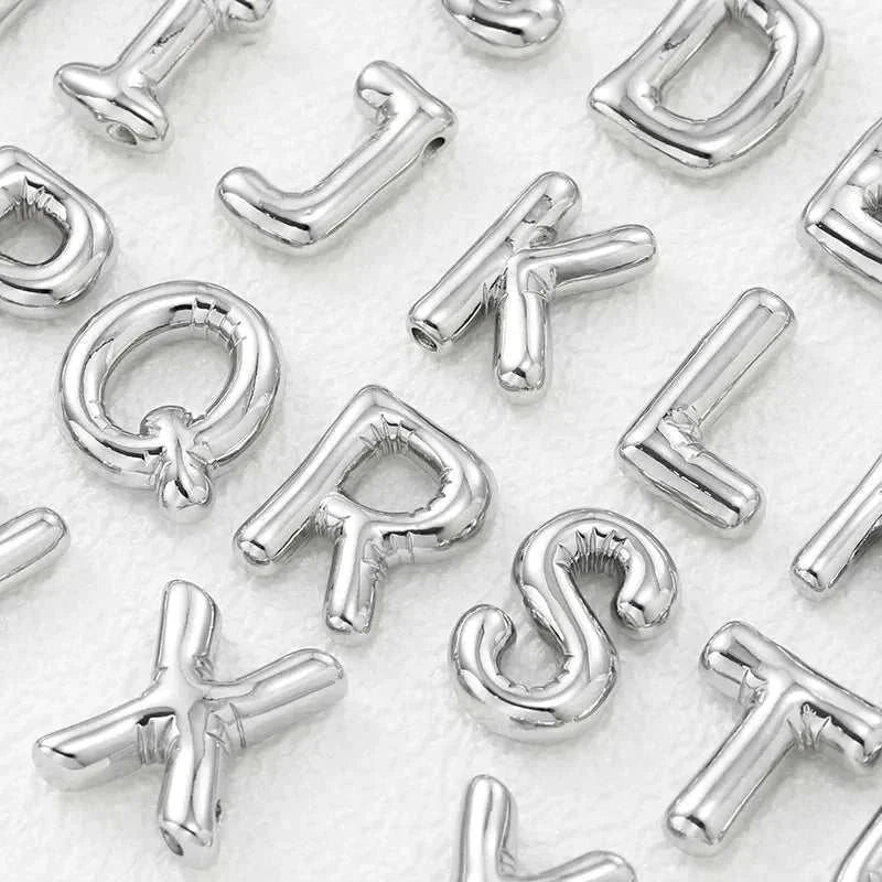 Initial Necklace Personalized Copper Bubble - Custom Elegant Chic Jewelry - Jsandiclothing.com