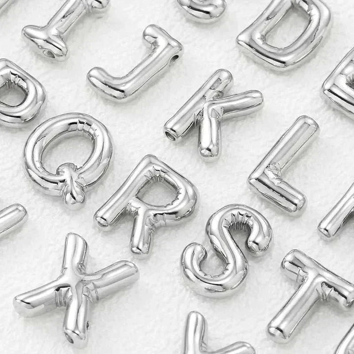 Initial Necklace Personalized Copper Bubble - Custom Elegant Chic Jewelry - Jsandiclothing.com