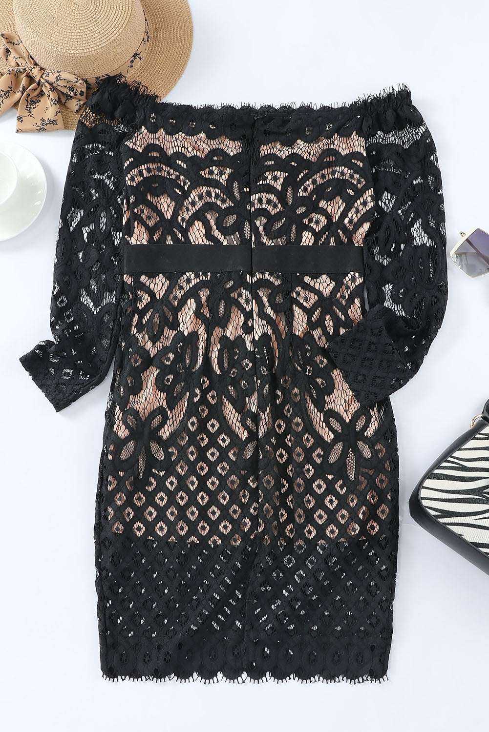 Lace Dress - Off - Shoulder Long Sleeve | Perfect Style for Day or Night - Jsandiclothing.com