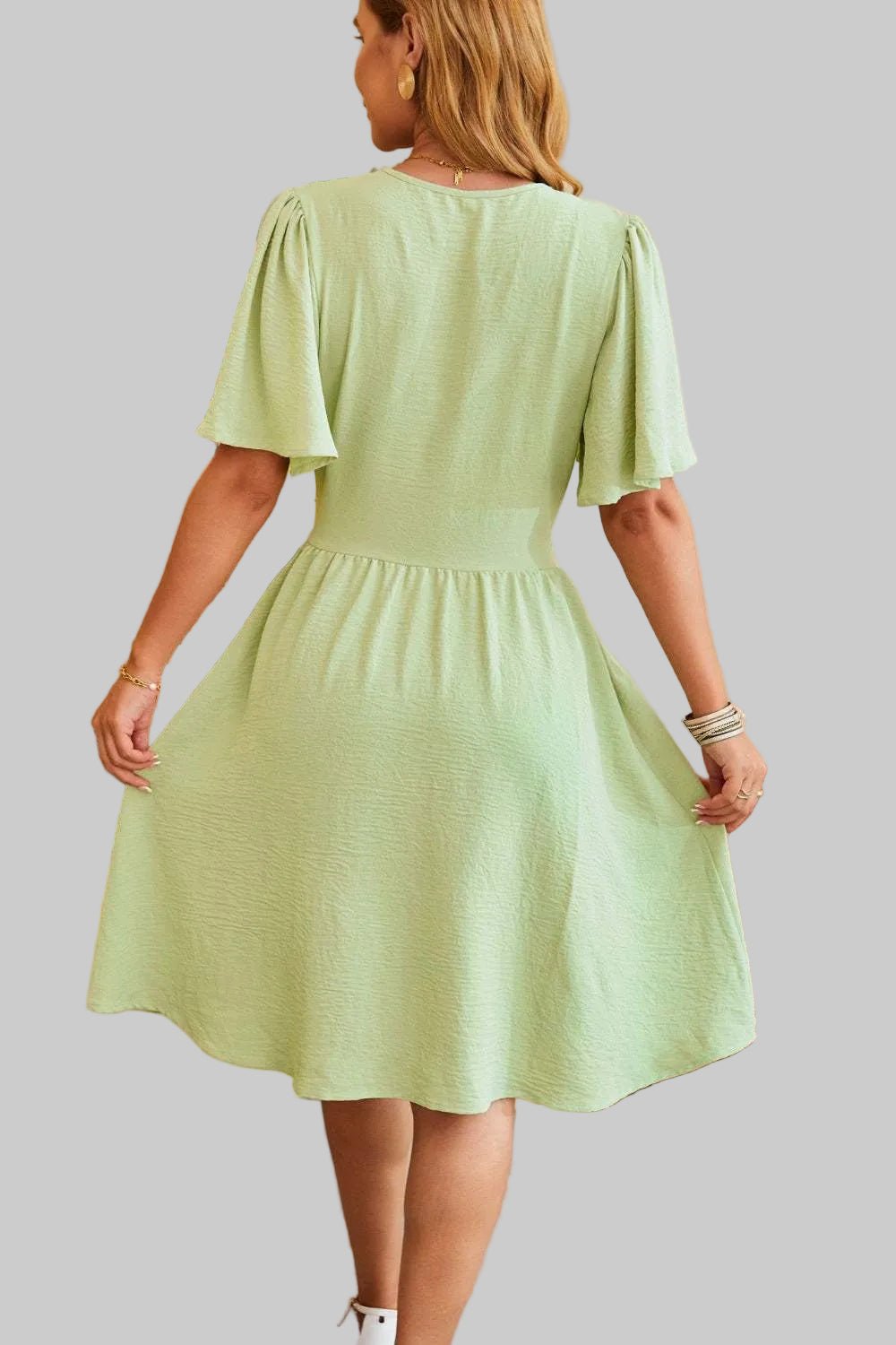 Midi Dress |Short sleeve - Elegant Chic & Stylish for Any Occasion - Jsandiclothing.com