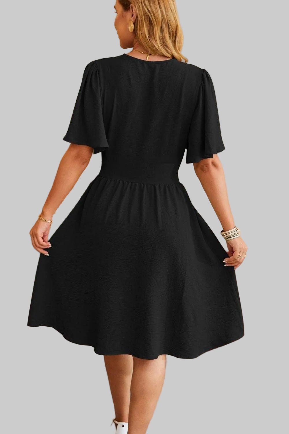Midi Dress |Short sleeve - Elegant Chic & Stylish for Any Occasion - Jsandiclothing.com