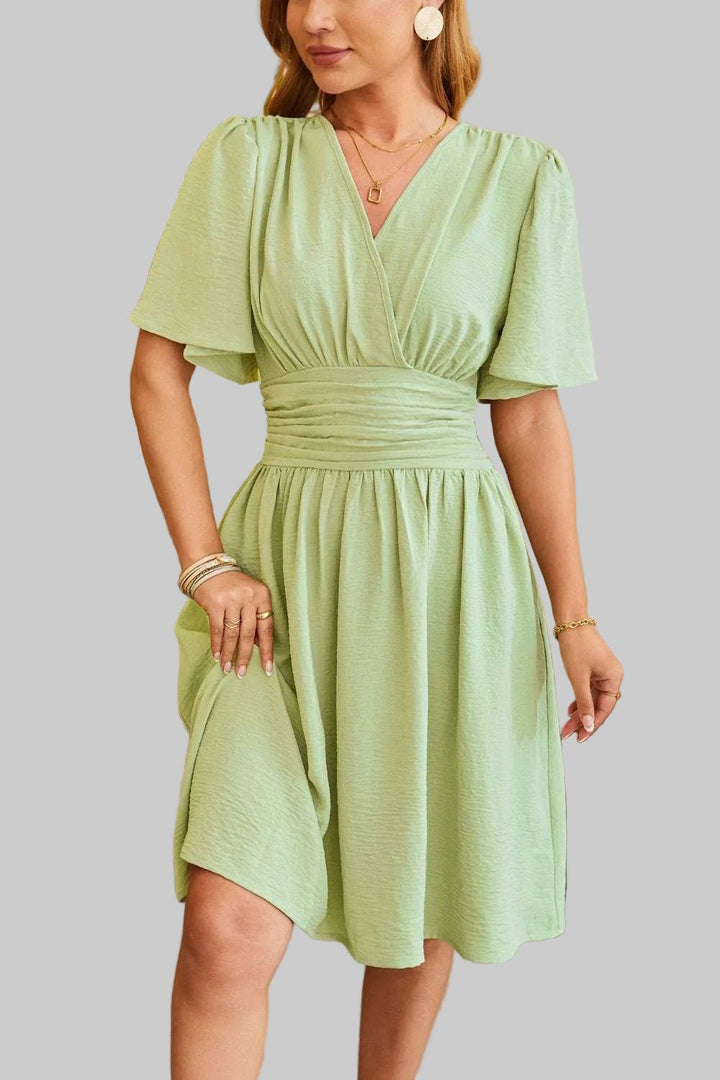 Midi Dress |Short sleeve - Elegant Chic & Stylish for Any Occasion - Jsandiclothing.com