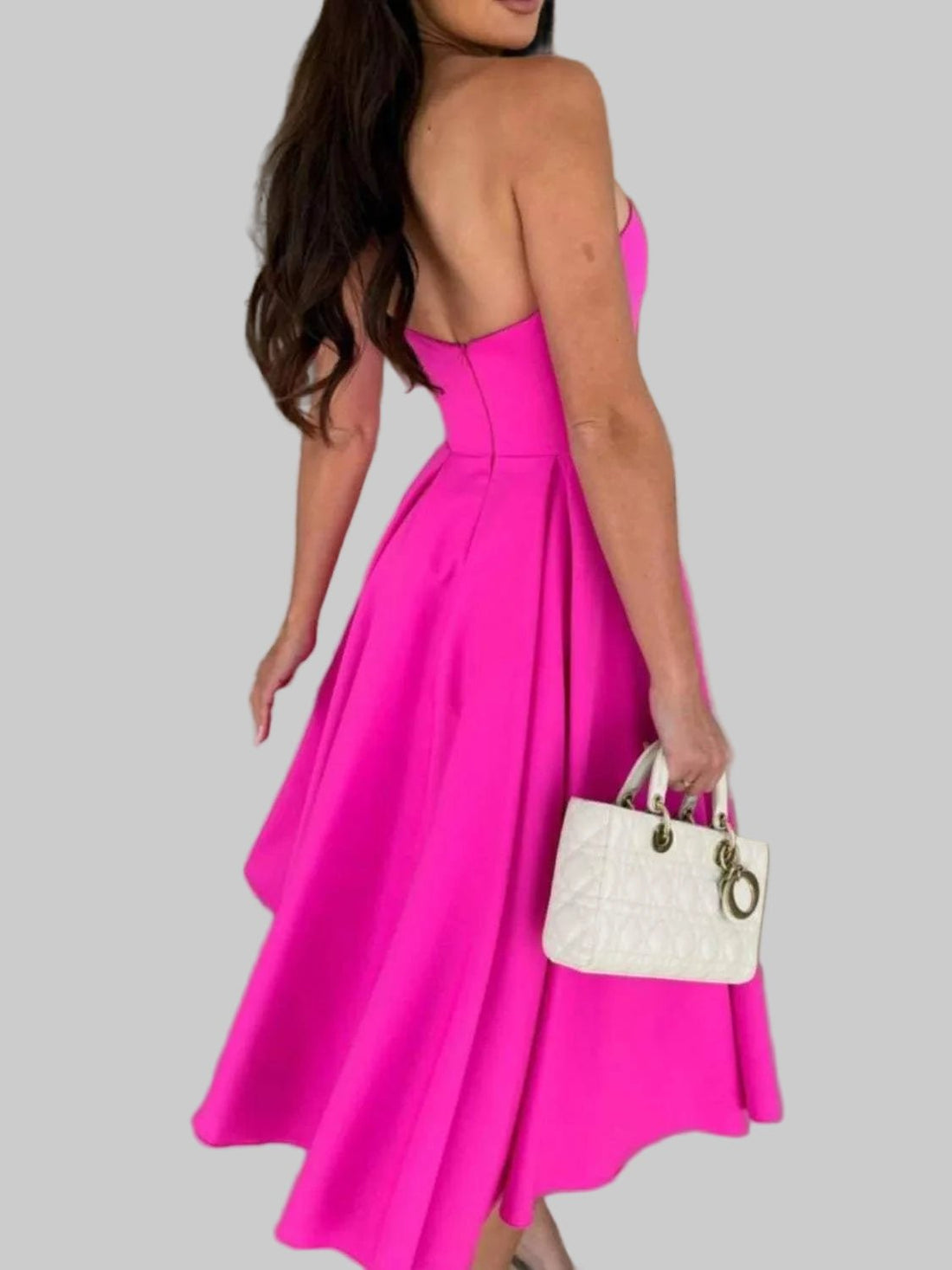 Midi Dress | Solid Color Tube Stylish Fitted and Comfortable Wear - Jsandiclothing.com