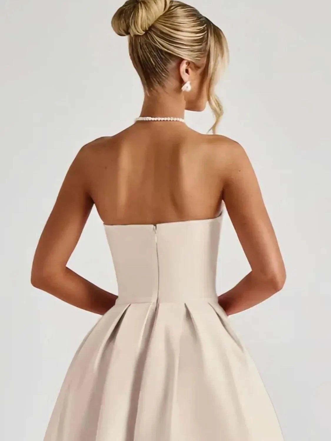 Midi Dress | Solid Color Tube Stylish Fitted and Comfortable Wear - Jsandiclothing.com