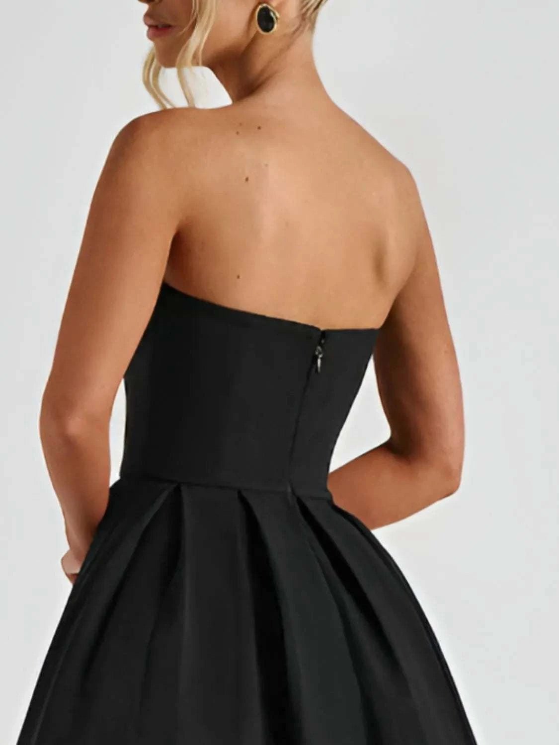 Midi Dress | Solid Color Tube Stylish Fitted and Comfortable Wear - Jsandiclothing.com