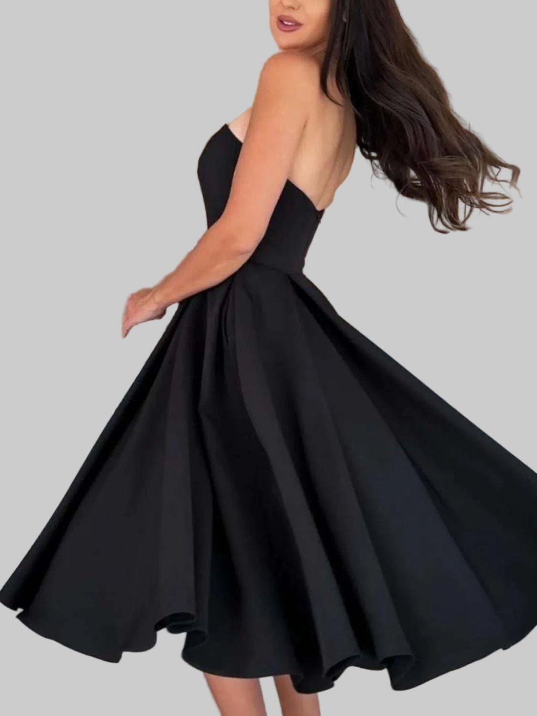 Midi Dress | Solid Color Tube Stylish Fitted and Comfortable Wear - Jsandiclothing.com