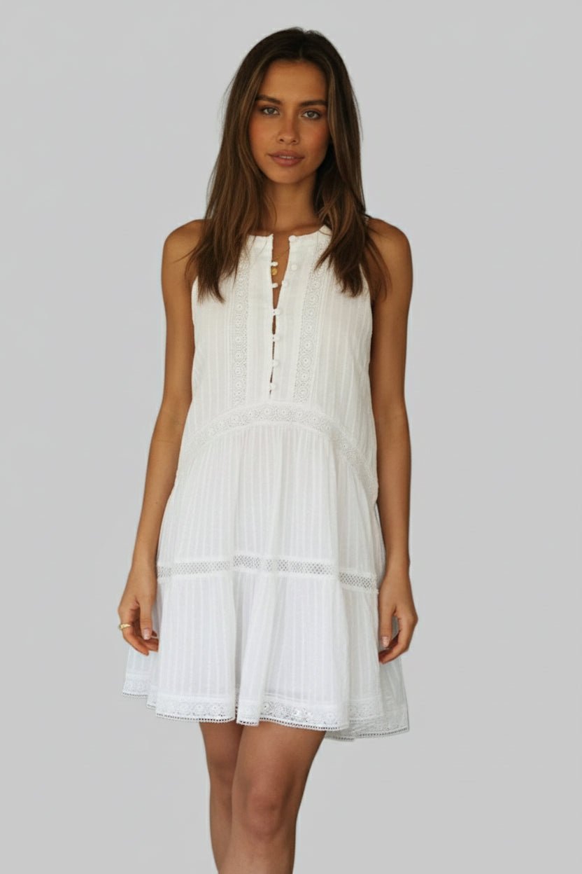 Mini Dress with Half Button Detail – Stylish & Trendy - Jsandiclothing.com