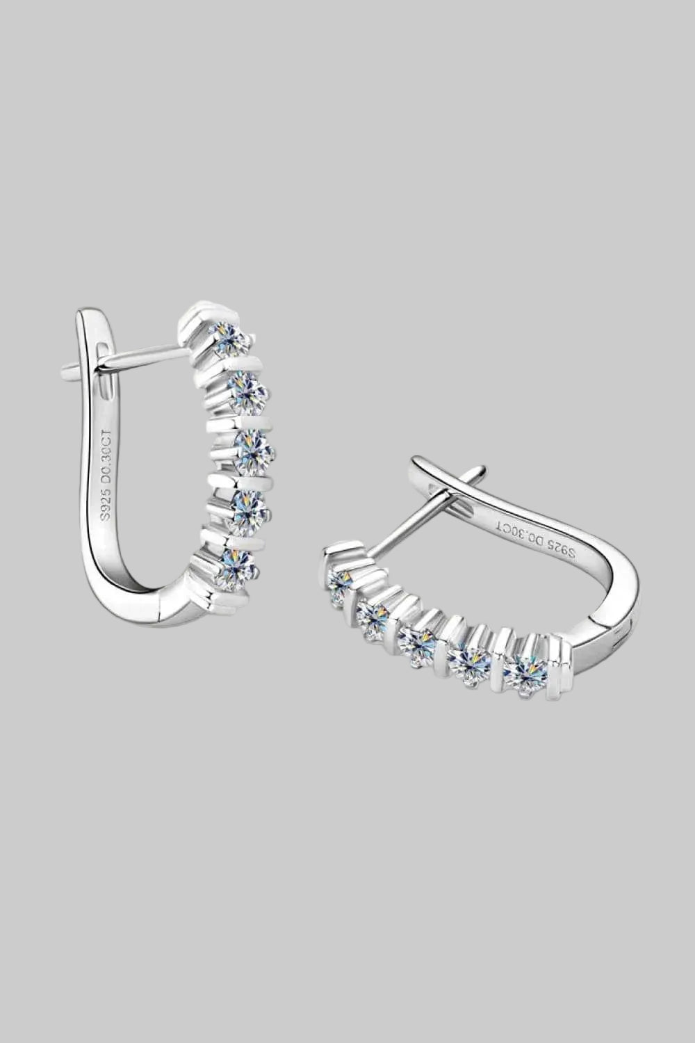 Moissanite 925 Sterling Silver Earrings - Jsandiclothing.com
