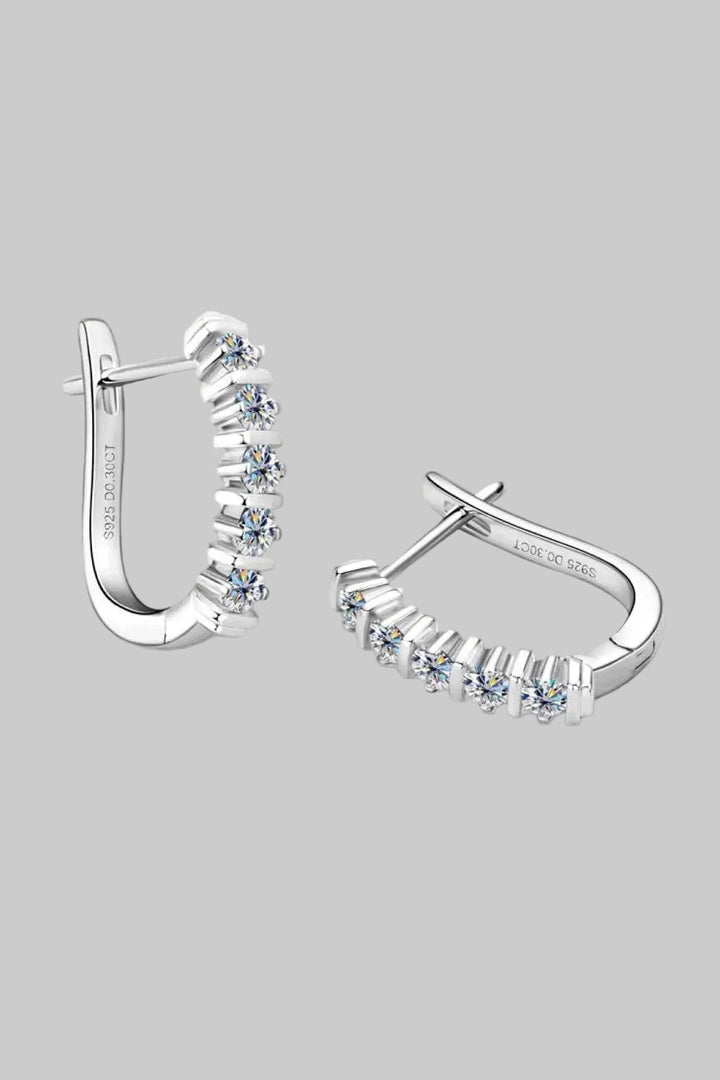Moissanite 925 Sterling Silver Earrings - Jsandiclothing.com