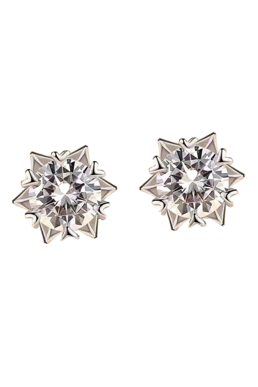 Moissanite Stud Earrings - Stuck On You | Minimalist Silver Luxury - Jsandiclothing.com