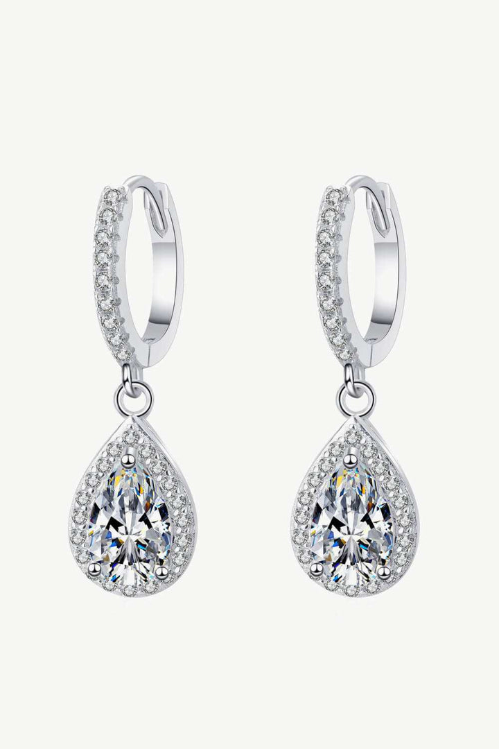 Moissanite Teardrop Earrings - Jsandiclothing.com