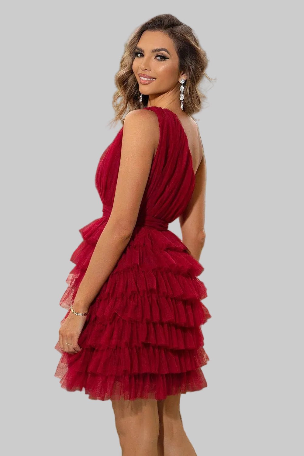 One Shoulder Dress - Sleeveless Mini - Chic & Modern Look| JSandiClothing - Jsandiclothing.com