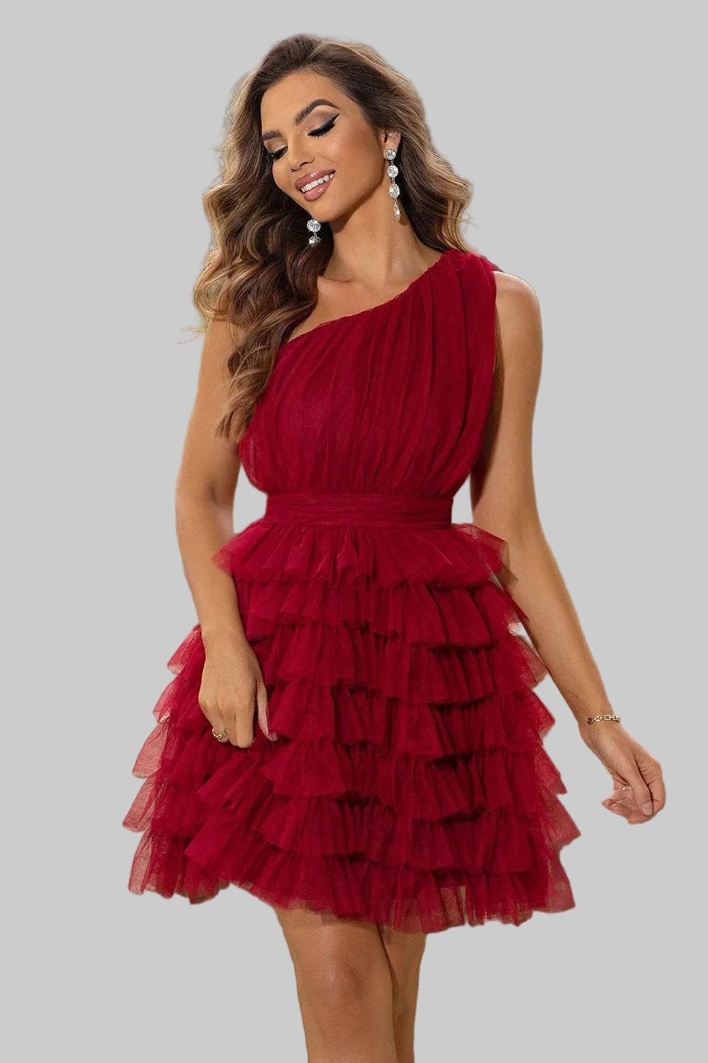 One Shoulder Dress - Sleeveless Mini - Chic & Modern Look| JSandiClothing - Jsandiclothing.com