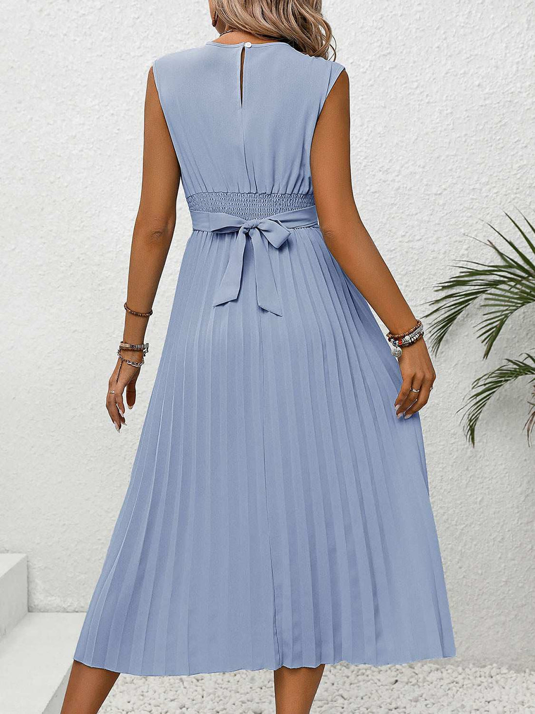 Pleated Dress – Classy Cap Sleeve Look | Perfect for Any Event - Jsandiclothing.com