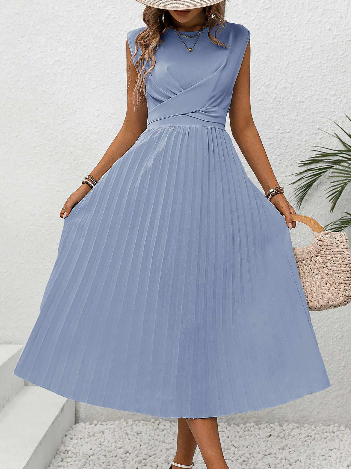 Pleated Dress – Classy Cap Sleeve Look | Perfect for Any Event - Jsandiclothing.com