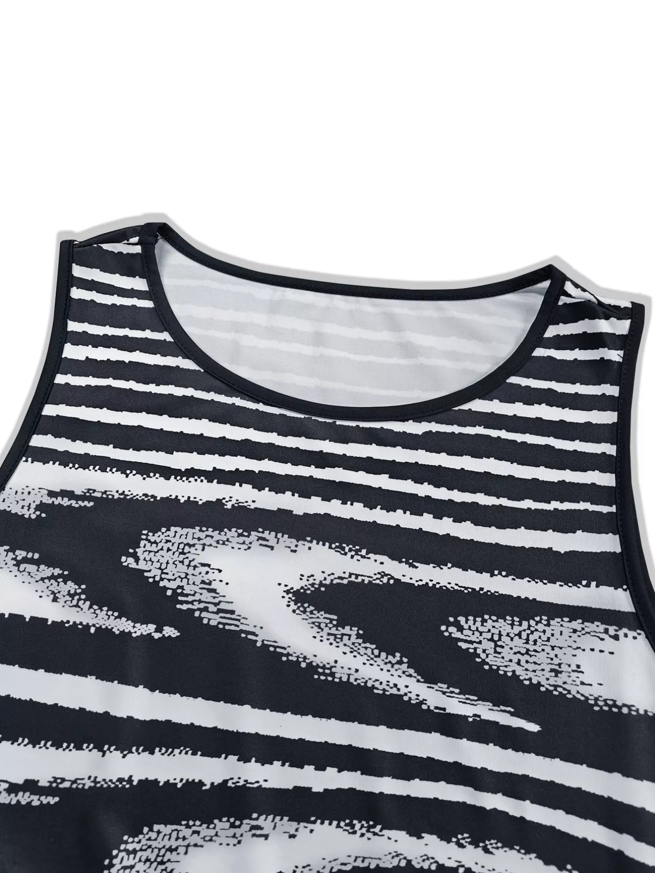 Plus Size Sleeveless Bodycon Maxi Dress with Abstract Print - Jsandiclothing.com