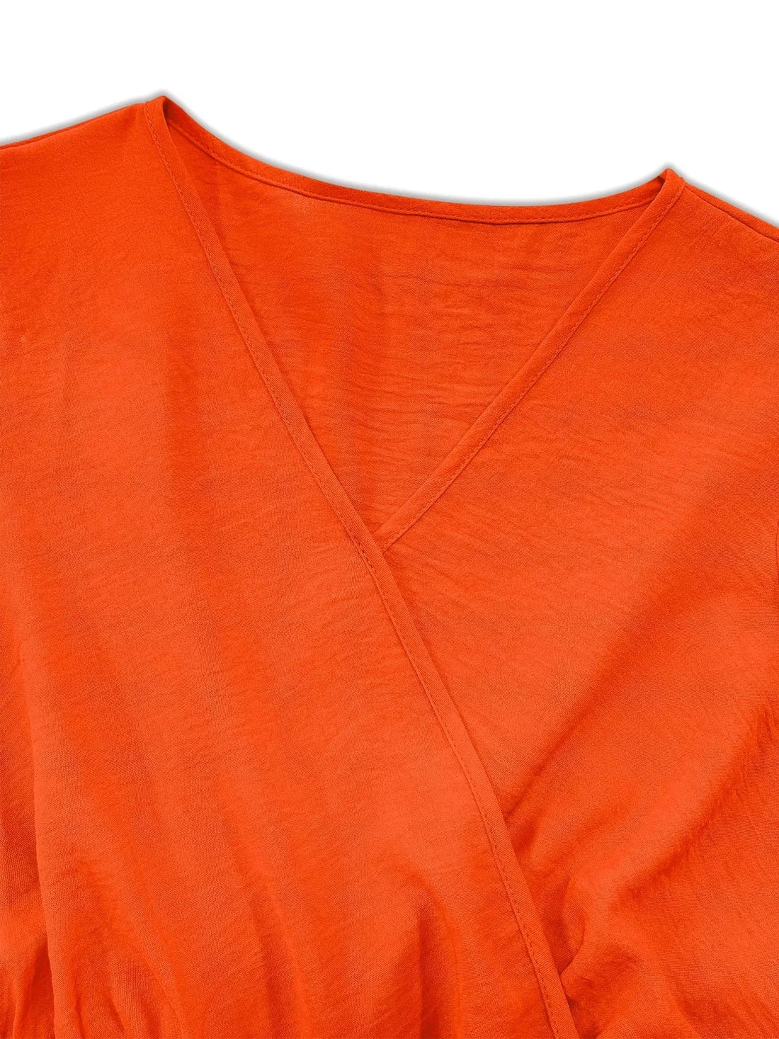 Plus Size Surplice Flutter Sleeve Dress - Jsandiclothing.com