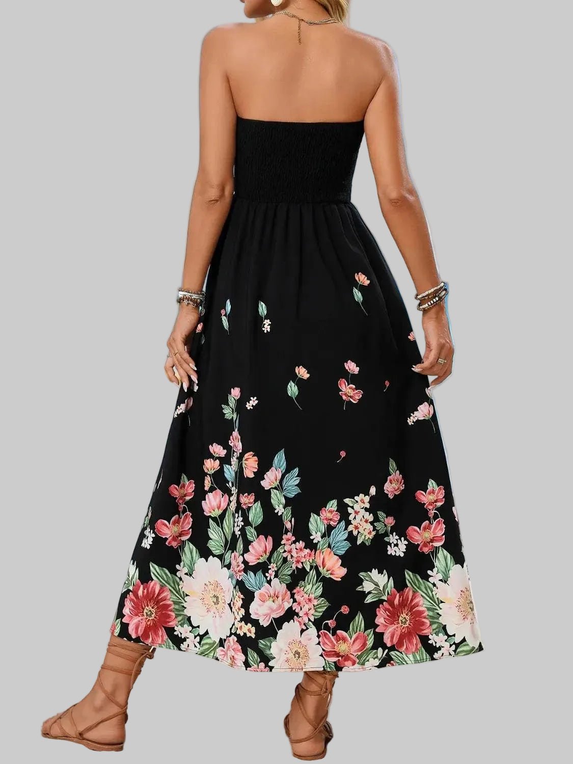 Printed Tube Midi Dress| Bold, Strapless and Perfect for Summer Vibes - Jsandiclothing.com