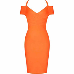 Summer off-shoulder bandage dress