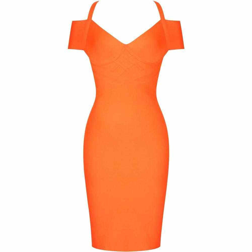 Summer off-shoulder bandage dress