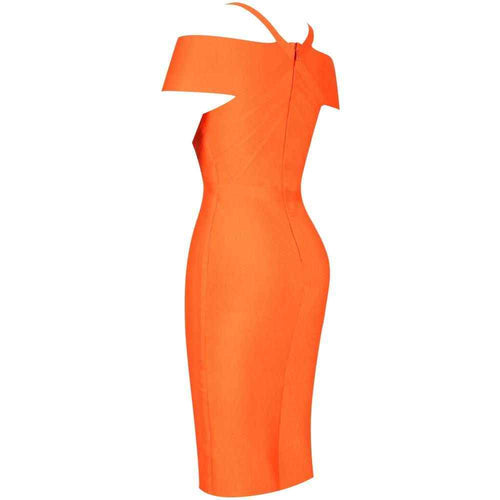 Summer off shoulder bandage dress 