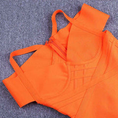  Summer off shoulder bandage dress 