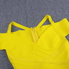 Summer off-shoulder bandage dress 