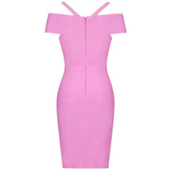 Summer off-shoulder bandage dress