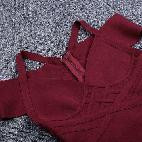 Summer off-shoulder bandage dress 