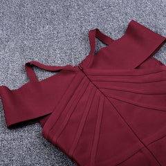 Summer off shoulder bandage dress
